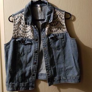 Jean Vest with Lace- not for sale (donated)
